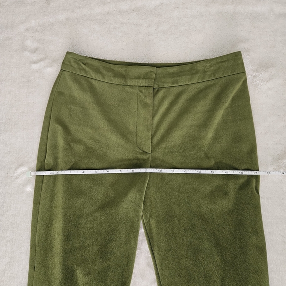 Topshop Green Flare Pants Size 4 70s Retro Tailored Eclectic Velour Whimsigoth - Picture 8 of 12